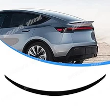 Gloss Black Rear Trunk Wing For Tesla Model Y 2020-2024 Performance Style