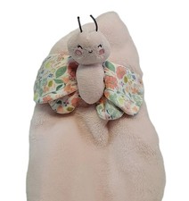 Carters Butterfly Lovey Pink Floral Baby Security Blanket Plush Lovie