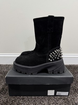1017 Alyx 9SM Chelsea Calfskin Suede Studded Worker Boots | eBay