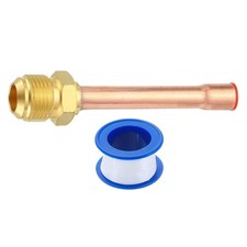 1/2 SAE Male Thread x 3/8" OD Flare Connector with Copper Tube