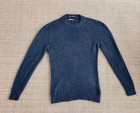 Daniele Fiesoli Italy cotton blue pullover crew sweater Zanone L bouclé large — photo 1