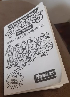 Teenage Mutant Ninja Turtles Quiz Jokebook #13 TMNT paper Insert Book