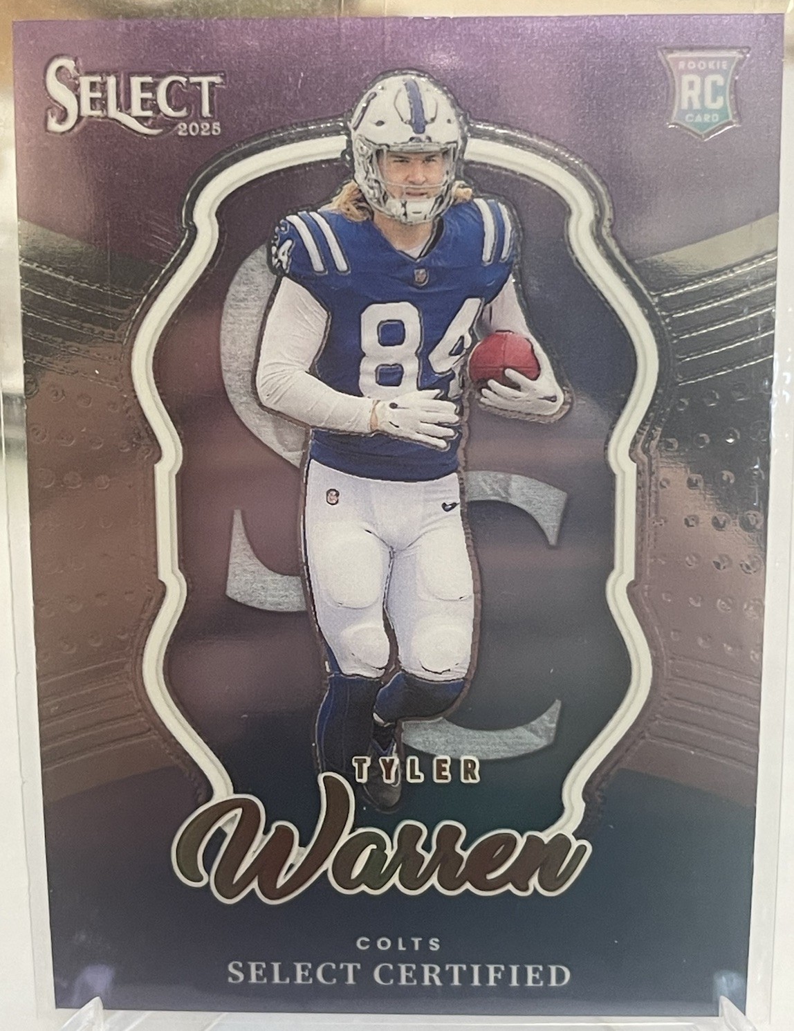 Tyler Warren 2025 Panini Select Certified Rookies #8 Indianapolis Colts PSU