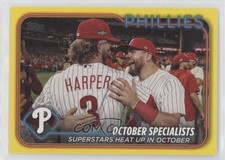 2024 Topps Series 1 Checklist Yellow Bryce Harper Kyle Schwarber #275 1dh1