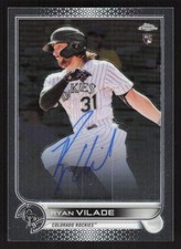 2022 TOPPS CHROME RYAN VILADE RA-RV MINT RC AUTOGRAPHS BASEBALL COLORADO ROCKIES