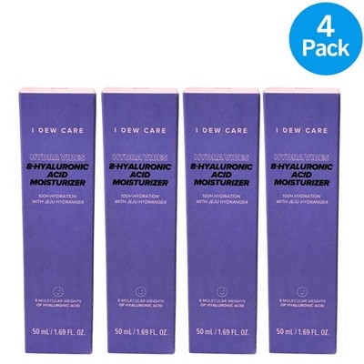 I Dew Care Hydra Vibes Hyaluronic Acid Moisturizer 1.69 Oz 4 Pack New