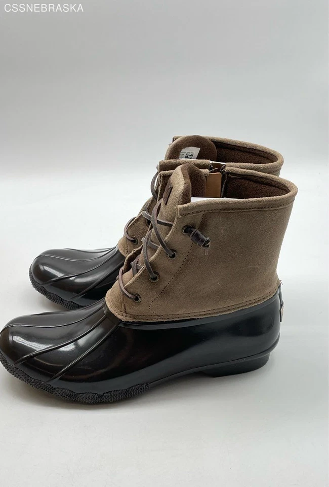 Sperry Brown/Dark Tan Women's Top Sider Sweetwater Boots - Size 9.5 - Image 4 of 4