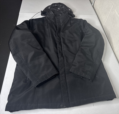 TUMI T Tech M Black Zip Insulated Removable Liner Rain  Hooded Jacket  - Read