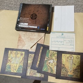 SS Sega Saturn RIVEN THE SEQUEL TO MIST Obi with postcard etc. RIVEN THE SEQUEL