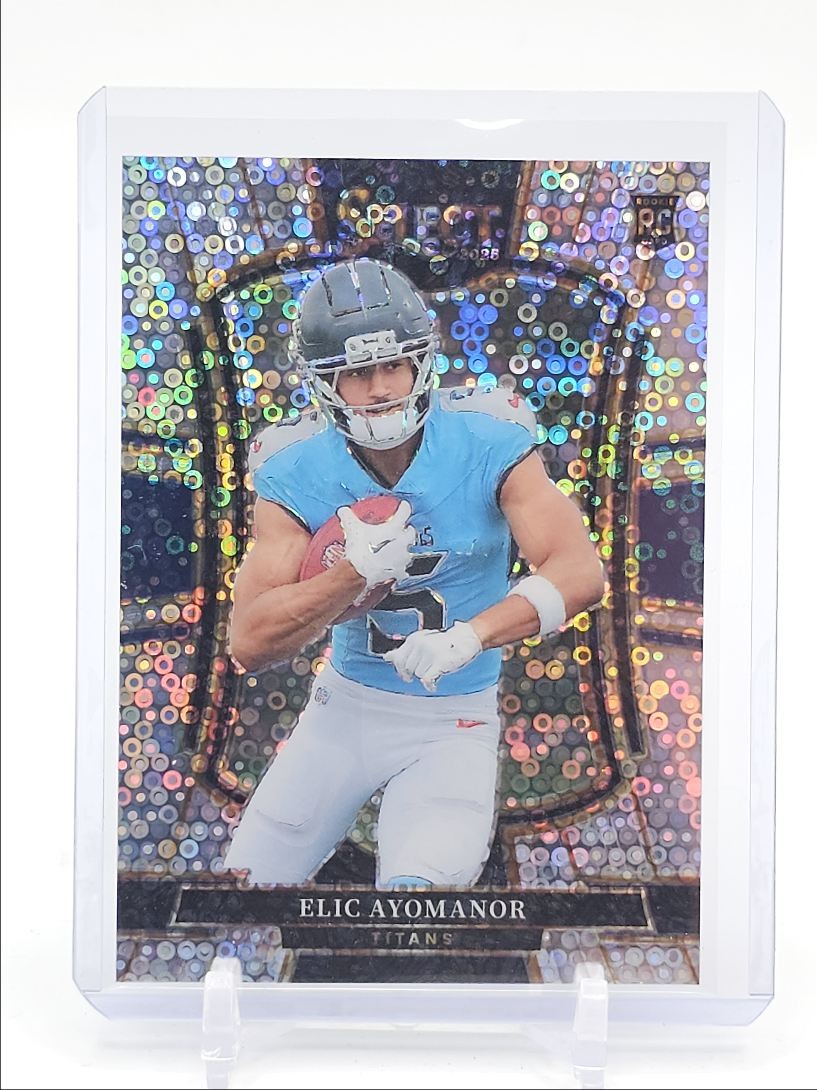 ELIC AYOMANOR 2025 SELECT PREMIER ROOKIE DISCO PRIZM CHARGERS RC Q3387