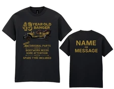 Mens 48th Birthday T-Shirt - Personalised Name Message - 48 Year Old Banger Car