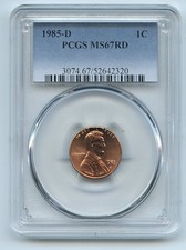1983-D Lincoln Cent PCGS MS-67 RD, MS67 - PCGS Auction Prices