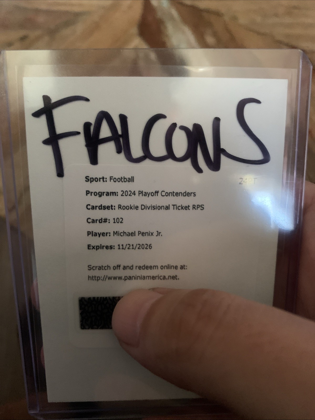 2024 Contenders True RC Divisional Ticket RPS Auto /99 Michael Penix Jr. 102