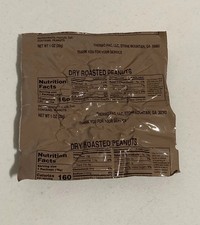 US Military MRE Snack Dry Roasted Peanuts Lot Of 2 Hunting Camping