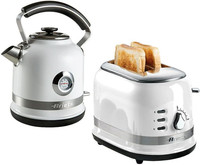 Ariete ARPK32 Moderna Cordless Kettle and 2 Slice Toaster Set, Stainless Steel