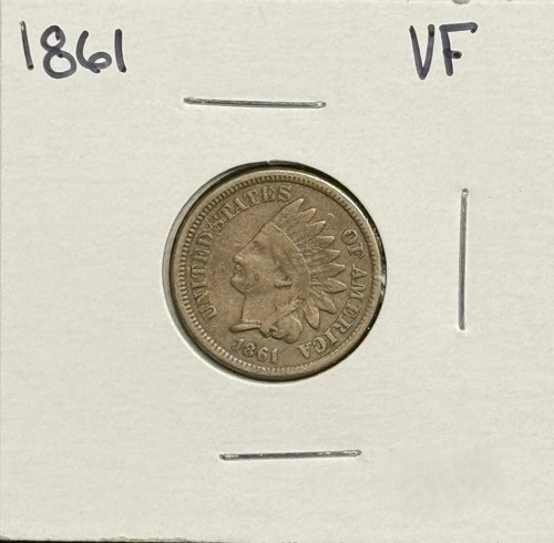 1861 Indian Head Cent, VF. (11608)