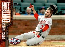 2016 topps opening day Hit the Dirt Bryce Harper BoxNN
