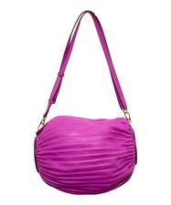 LOEWE Bracelet Pouch Shoulder Bag Pleated Leather Pink Made in Spain Auth