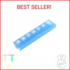 EZY DOSE Weekly 7-Day Pill Case, Medicine Planner, Vitamin Organizer, Small Lo