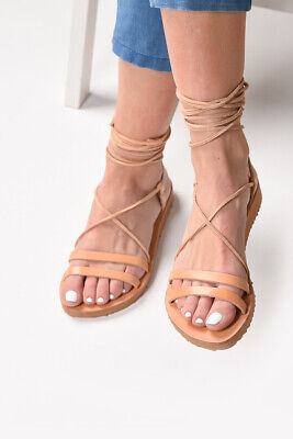 greek lace up sandals