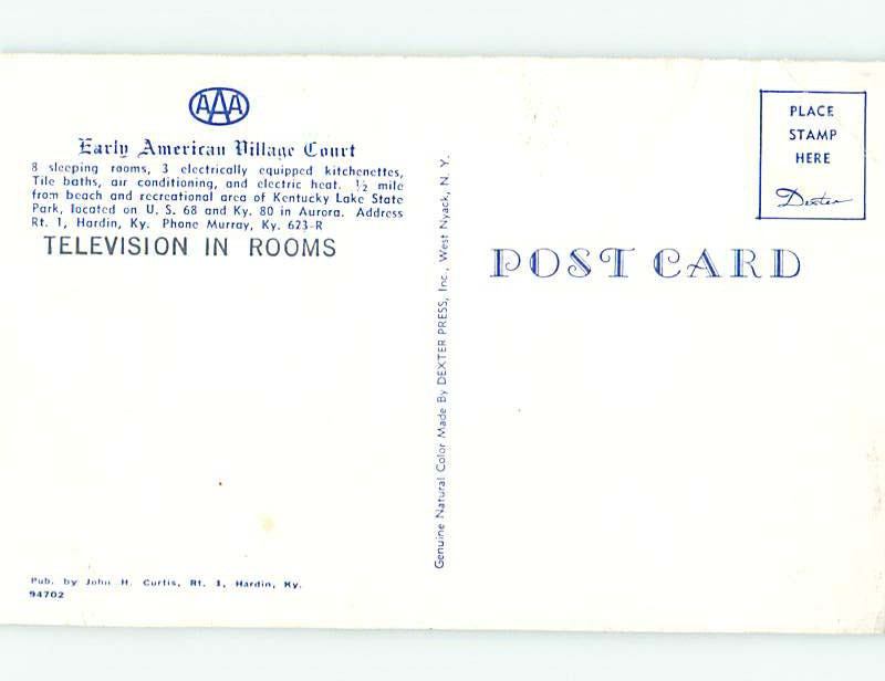 Pre1980 RESORT MOTEL SCENE Hardin Near Benton & Paducah Kentucky KY