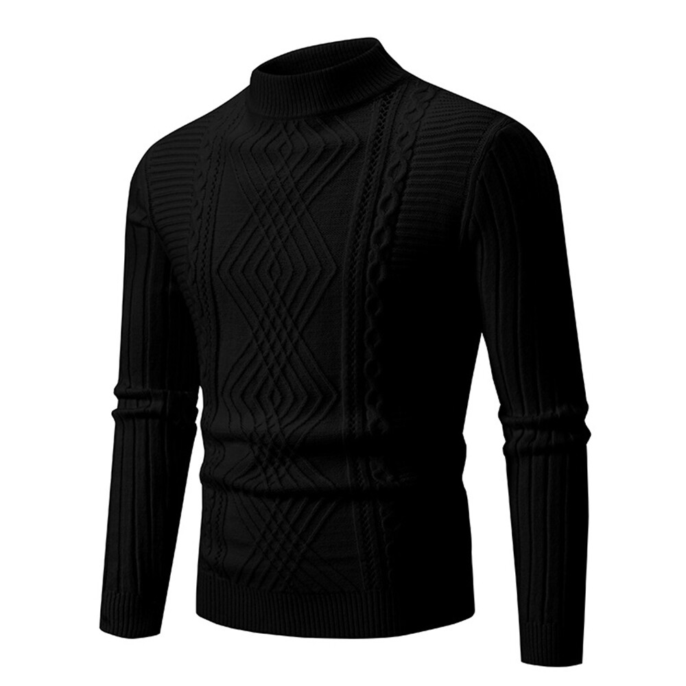 Mens Jumpers Crew Neck Long Sleeve Pullover Casual Sweater Warm