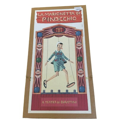 Pinocchio Marionette Vintage 1998 Arbos Cardboard Puppet Italian Theatre