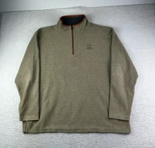Ducks Unlimited Pullover 1/4 Zip Men's 2XL Leather Trim