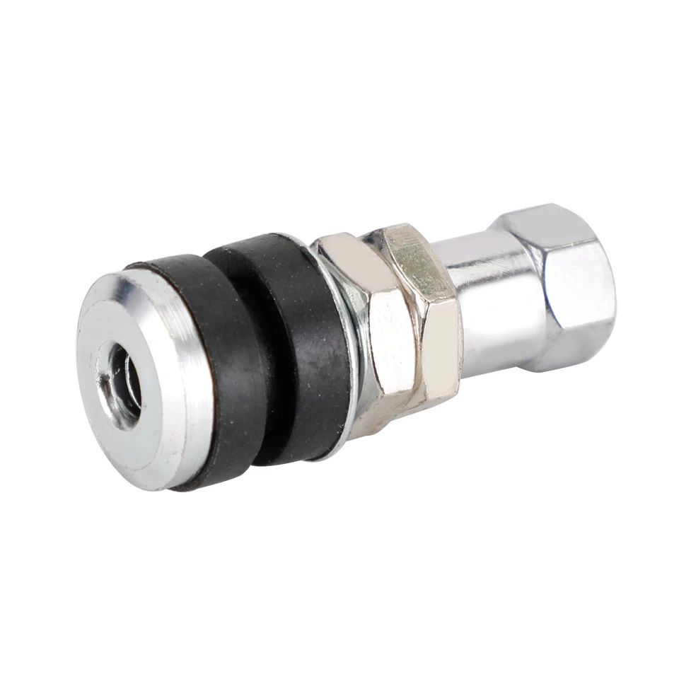 12Pcs TR161 CHRME MEAL BOT IN TIRE VALVE STEMS .453" VALVE HOLES 1-1/4" LONG. E6 - Image 3 of 4