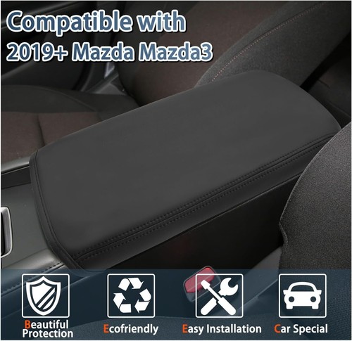 For Mazda 3 2019-2024 Car Centre Console Armrest Cover Protector Mat PU Leather - Picture 2 of 7