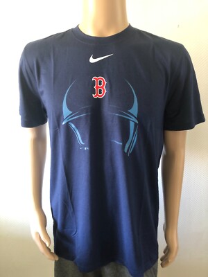 MLB Nike Herren Boston Red Sox T-Shirt Blau Gr. L 569415