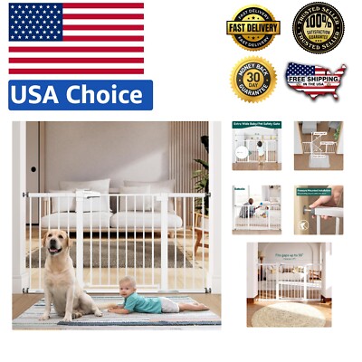 Durable 29-55 Inch Baby/Pet Gate - Pressure Mounted with One-Handed Release