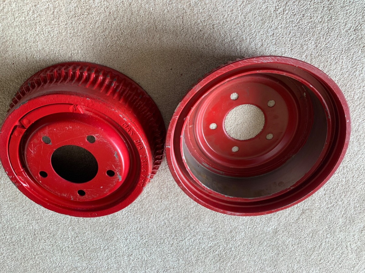 New Dodge Brake Drums Rear 8957, Red, 281.7 (11.09in)Max Diameter