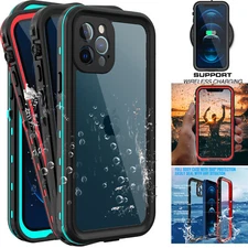 For iPhone 12 Pro Waterproof Shockproof Clear Case/Built-in Screen Protector