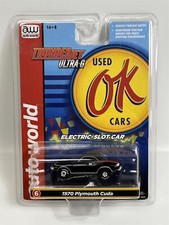 Plymouth Cuda 1970 Black Thunderjet Ultra G HO Slot Car Auto World SC377-6