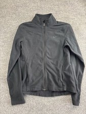 Nike Therma-Fit Jacket Women's M Black Fleece Full Zip Mock Neck Zipped Pockets