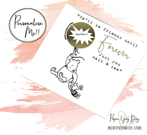 Winnie The Pooh Personalised Surprise Gift Card Scratch Reveal Card Travel Ebay