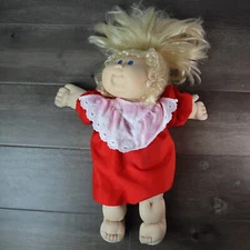 Vintage Cabbage Patch Kids Girl Doll Cornsilk Blonde Hair Blue Eyes Coleco 1986