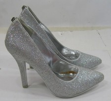 SILVER 4"High Stiletto Heel Pointy Toe Shoes WOMEN Size 5.5