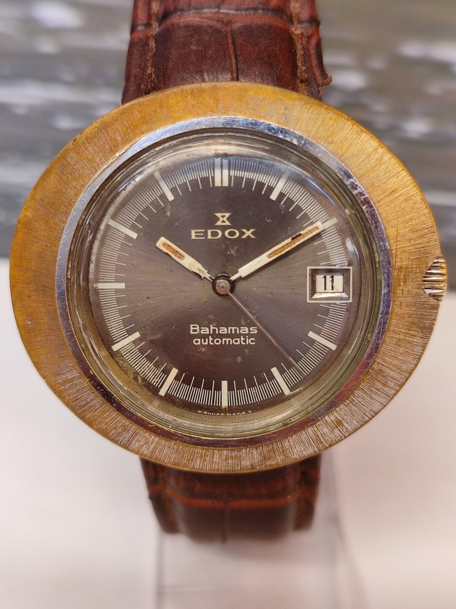 EDOX BAHAMAS AUTOMATIC GRAY DIAL SWISS MEN'S FULL WORKING