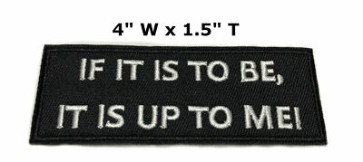 If It Is To Be Embroidered Patch Iron / Sew-on Biker Applique