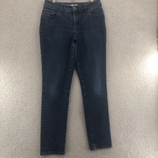 Chicos Jeans Womens 1 US 8 Short Blue Dark Wash Platinum Everyday Ultimate Fit