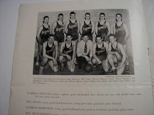 1945 EUGENE High School BASKETBALL Program March 2 vs Myrtle Point OREGON Axemen - Picture 3 of 7