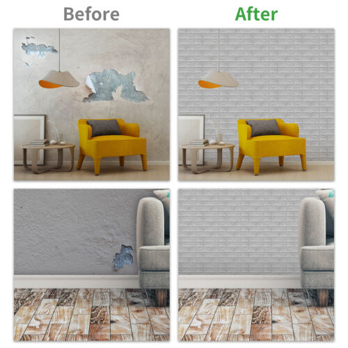 10 Pcs 3D Wall Sticker Tile Brick Panels Foam Stone Self-adhesive Wallpaper Peel - Picture 33 of 48