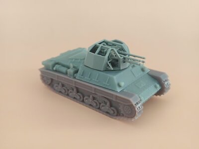 3D Printing Model 1/72 Italian P40 Chassis Anti-Aircraft Tank Model Unpainted-
