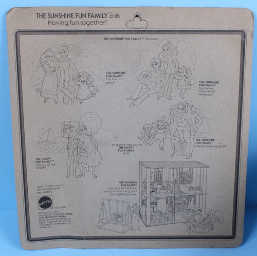 1977 Vintage Mattel The Sunshine Family Doll Dress Up Kit Party Outfits 2336 - Bild 2 von 5
