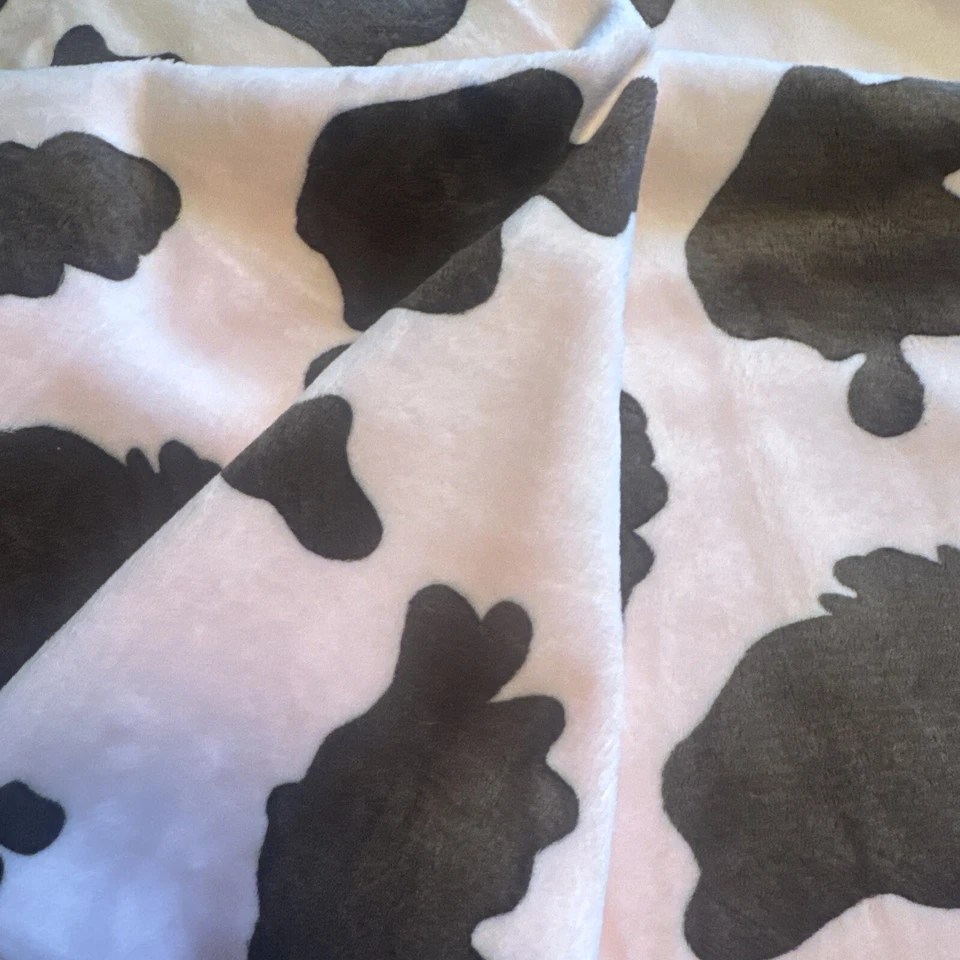 "Manta cuadrada de 30"" Minky, Minkee tela de felpa de Benartex rosa vaca" Foto 3 de 4