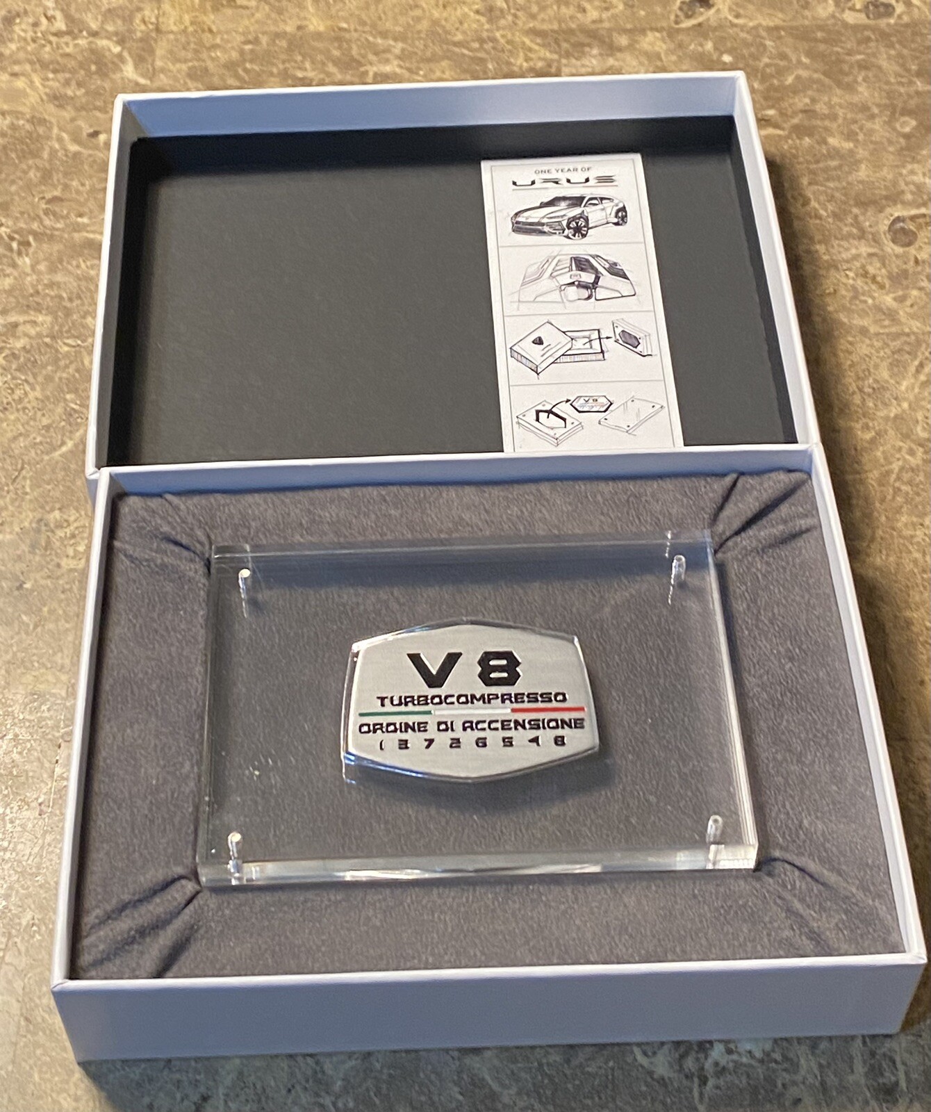 OEM Lamborghini Urus Owner Plate Plaque "One Year Of Urus" New In Box