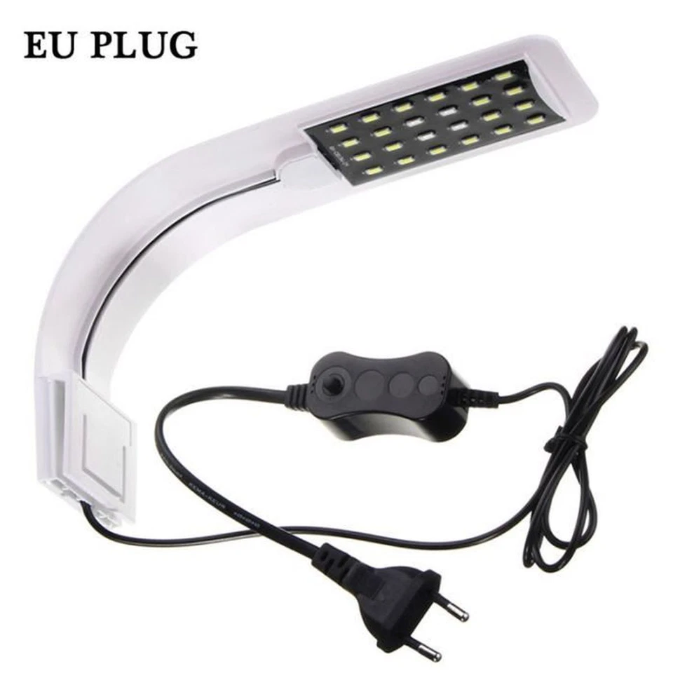 Lámpara Led Acuario Iluminación Blanco Potente Luz Clip Flexible 10w 24 LED - Imagen 2 de 4