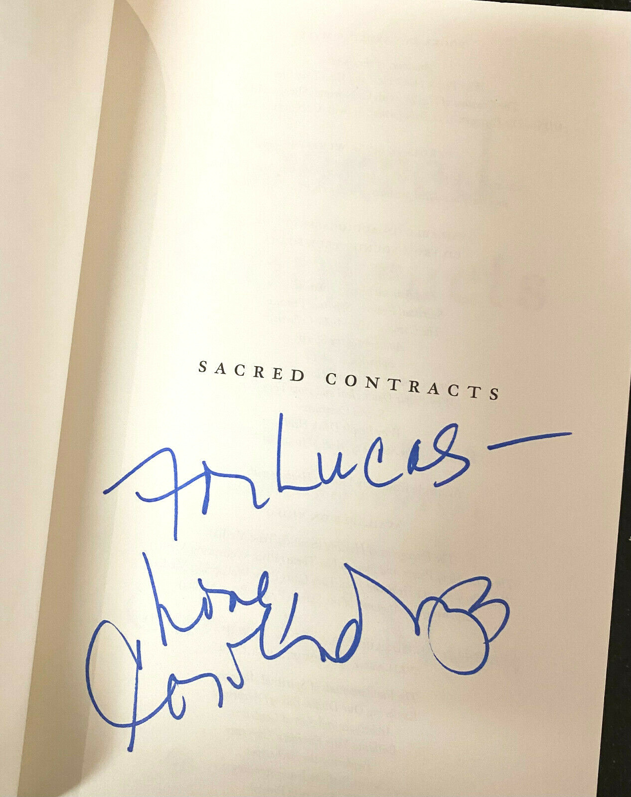 Caroline Myss Signed In Person Sacred Contracts Paperback Book - Oprah